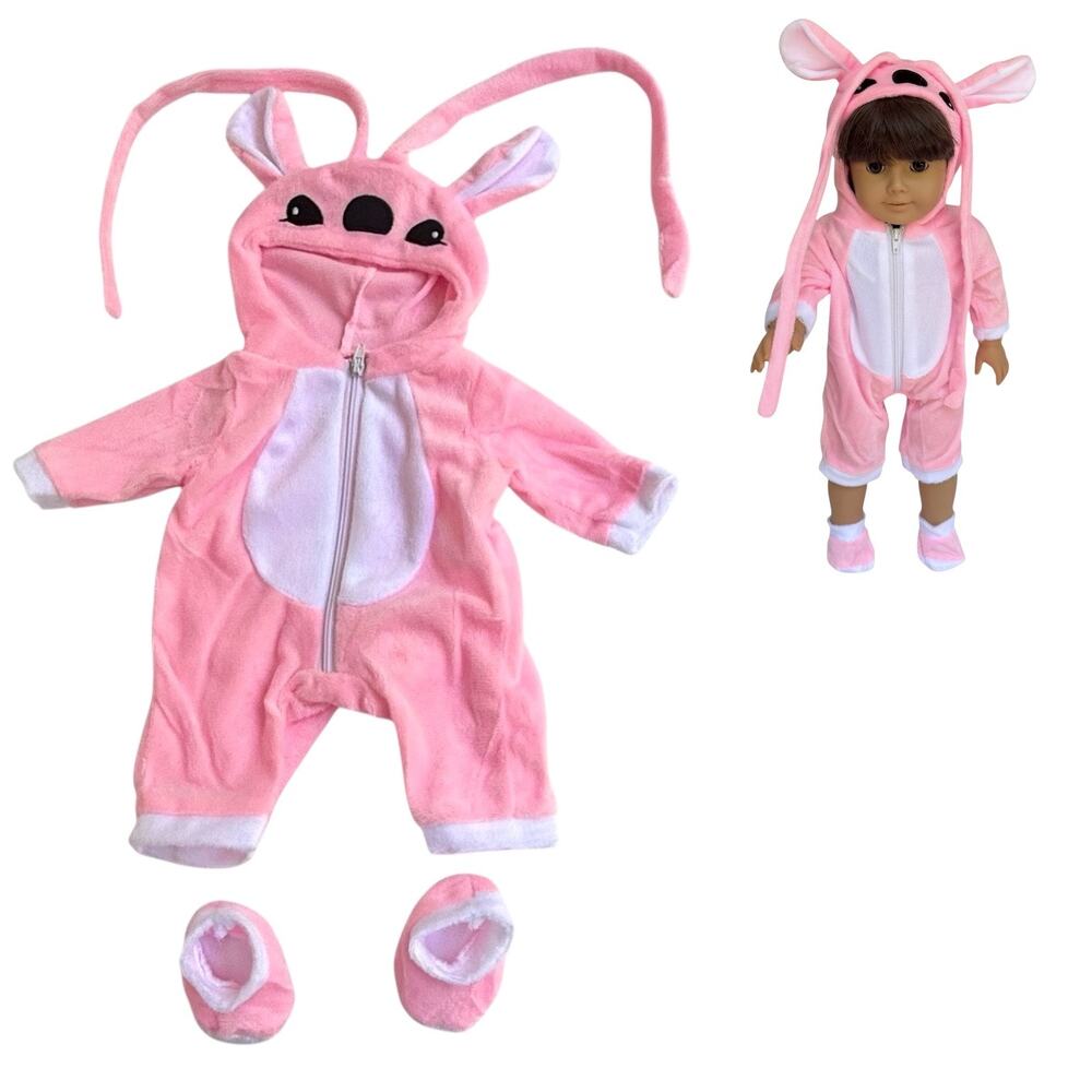 Lilo & Stitch Angel Costume Slippers Fits American Girl Bitty Baby OG Doll Set